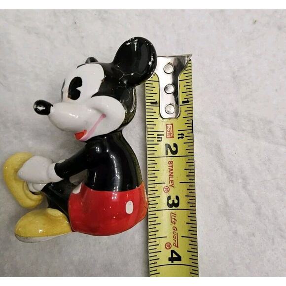 Vintage Walt Disney Company Japan Sitting MICKEY MOUSE Ceramic Toy Figure 3 3/8" - Picture 6 of 8